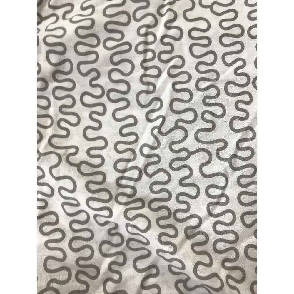 IKEA Krakris White Gray Squiggle Pattern Geometric 100% Cotton Twin Duvet Cover
